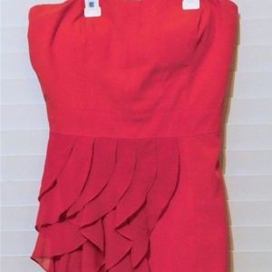 Orange short cocktail dress